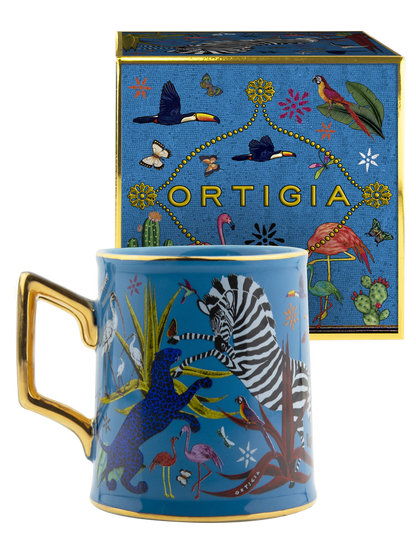 Ortigia Sicilia Ceramic Blue Mug