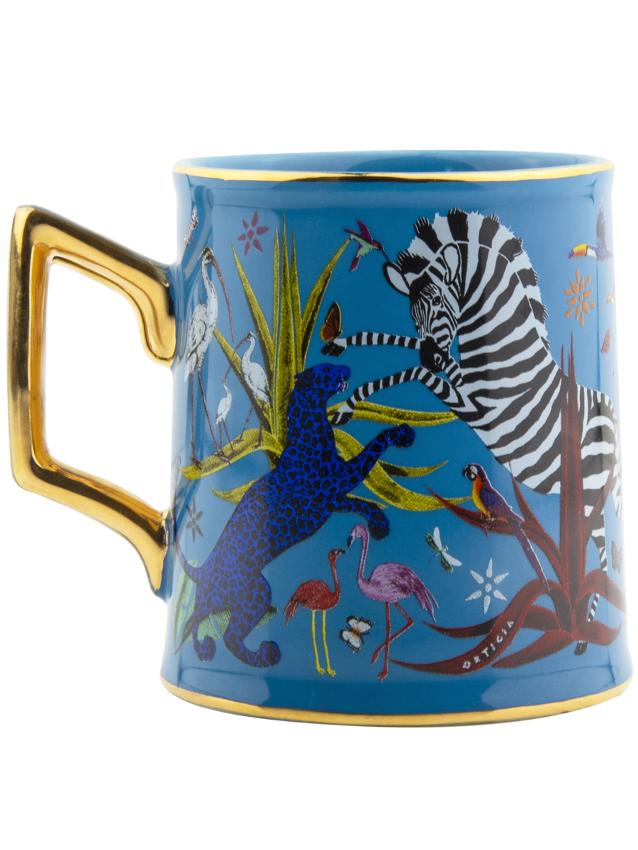 Ortigia Sicilia Ceramic Blue Mug
