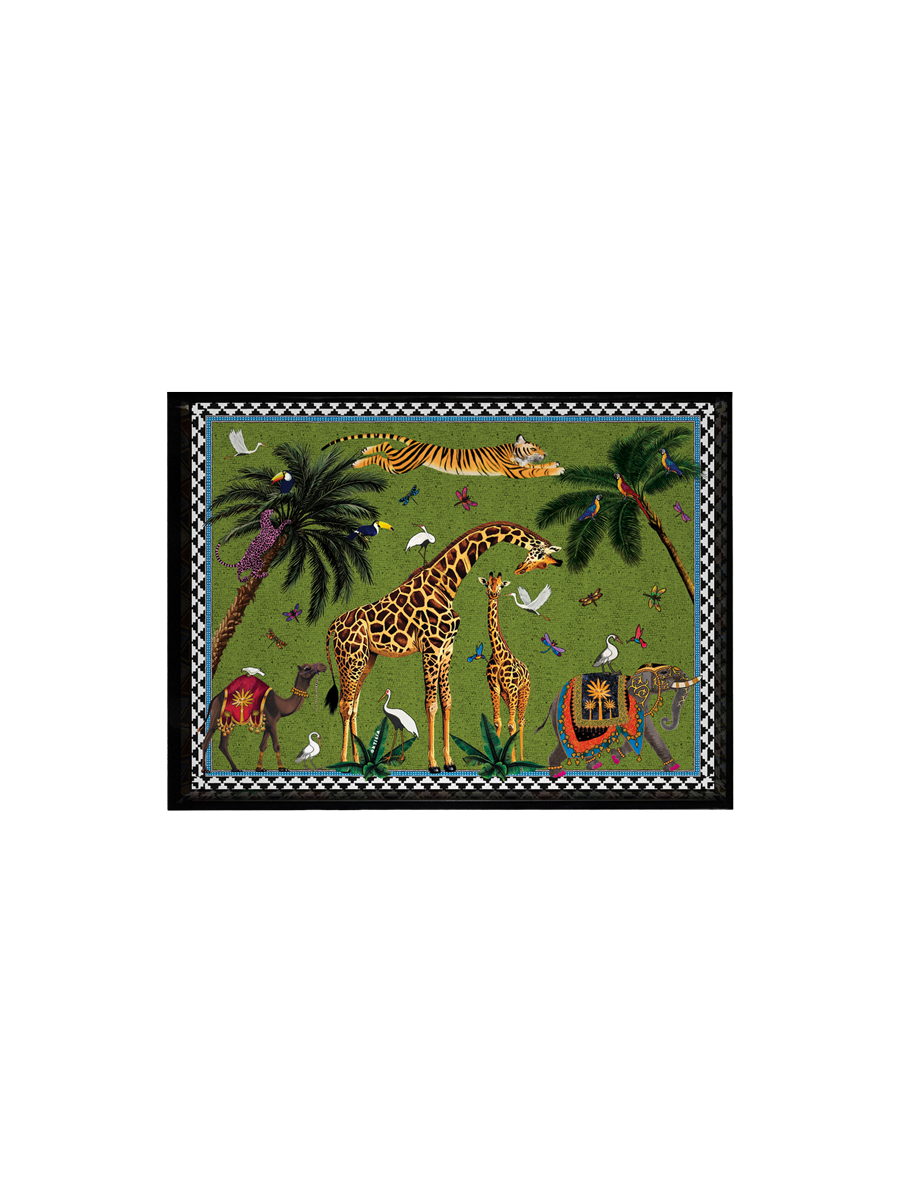 Ortigia Sicilia Flying Tiger Green Tray - Small