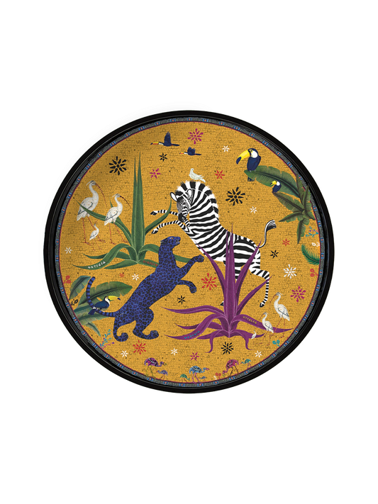 Ortigia Sicilia Tray: Jungle, 16"d - Yellow