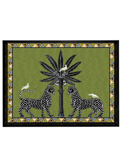 Ortigia Sicilia Tray Green Mosaico - Large