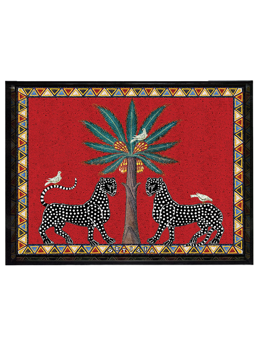 Ortigia Sicilia Tray Red Mosaico - Large