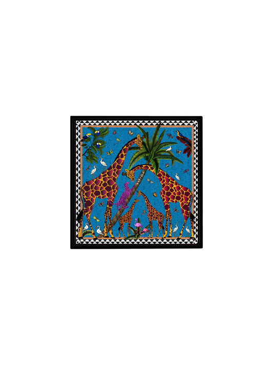 Ortigia Sicilia Giraffe Square Blue Tray - Small