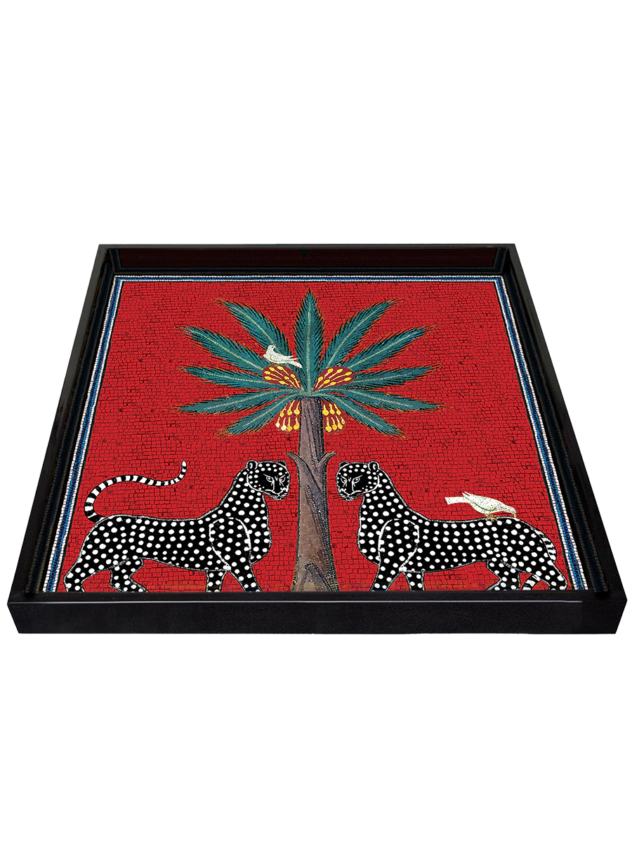 Ortigia Sicilia Square Tray - Red