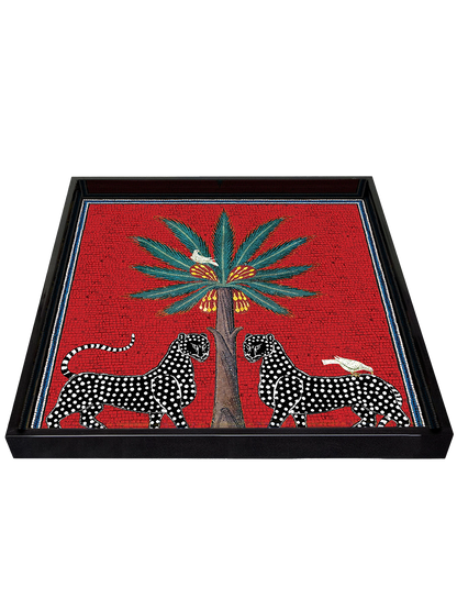 Ortigia Sicilia Square Tray - Red