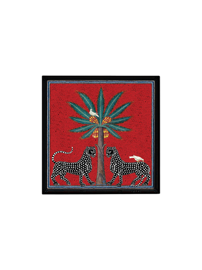 Ortigia Sicilia Square Tray - Red