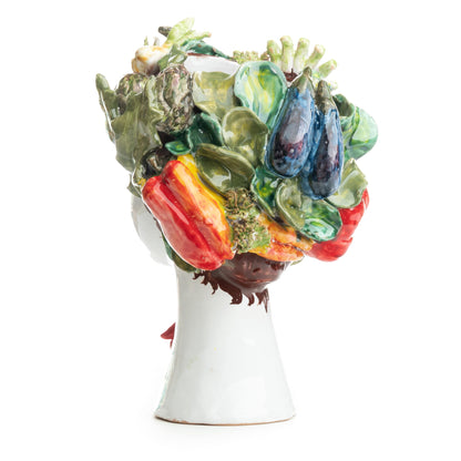 Ceramiche D'arte Dolfi Sculpture with Vegetables, ceramics, pottery, italian design, majolica, handmade, handcrafted, handpainted, home decor, kitchen art, home goods, deruta, majolica, Artisan, treasures, traditional art, modern art, gift ideas, style, SF, shop small business, artists, shop online, landmark store, legacy, one of a kind, limited edition, gift guide, gift shop, retail shop, decorations, shopping, italy, home staging, home decorating, home interiors