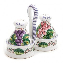 Frutta Salt & Pepper Set, ceramics, pottery, italian design, majolica, handmade, handcrafted, handpainted, home decor, kitchen art, home goods, deruta, majolica, Artisan, treasures, traditional art, modern art, gift ideas, style, SF, shop small business, artists, shop online, landmark store, legacy, one of a kind, limited edition, gift guide, gift shop, retail shop, decorations, shopping, italy, home staging, home decorating, home interiors