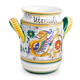 Raffaellesco Utensili Holder, Utensil, Italian ceramics, Deruta Pottery, Majolica, Biordi dishes