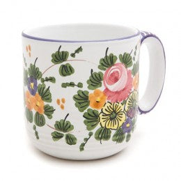 Rosa Mug, ceramics, pottery, italian design, majolica, handmade, handcrafted, handpainted, home decor, kitchen art, home goods, deruta, majolica, Artisan, treasures, traditional art, modern art, gift ideas, style, SF, shop small business, artists, shop online, landmark store, legacy, one of a kind, limited edition, gift guide, gift shop, retail shop, decorations, shopping, italy, home staging, home decorating, home interiors, ideart, castelli