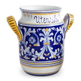 Antico Deruta Utensili Holder, ceramics, pottery, italian design, majolica, handmade, handcrafted, handpainted, home decor, kitchen art, home goods, deruta, majolica, Artisan, treasures, traditional art, modern art, gift ideas, style, SF, shop small business, artists, shop online, landmark store, legacy, one of a kind, limited edition, gift guide, gift shop, retail shop, decorations, shopping, italy, home staging, home decorating, home interiors