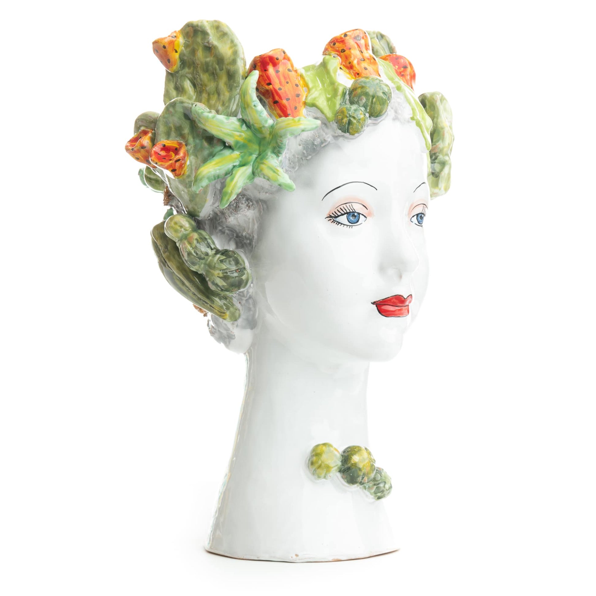 Ceramiche D'arte Dolfi Sculpture with Succulents, ceramics, pottery, italian design, majolica, handmade, handcrafted, handpainted, home decor, kitchen art, home goods, deruta, majolica, Artisan, treasures, traditional art, modern art, gift ideas, style, SF, shop small business, artists, shop online, landmark store, legacy, one of a kind, limited edition, gift guide, gift shop, retail shop, decorations, shopping, italy, home staging, home decorating, home interiors