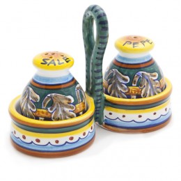 Collectible Majolica Salt and Pepper B-40, ceramics, pottery, italian design, majolica, handmade, handcrafted, handpainted, home decor, kitchen art, home goods, deruta, majolica, Artisan, treasures, traditional art, modern art, gift ideas, style, SF, shop small business, artists, shop online, landmark store, legacy, one of a kind, limited edition, gift guide, gift shop, retail shop, decorations, shopping, italy, home staging, home decorating, home interiors