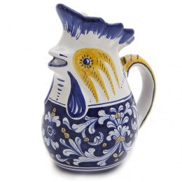 Antico Deruta Rooster Pitcher, 1/2 Qt., ceramics, pottery, italian design, majolica, handmade, handcrafted, handpainted, home decor, kitchen art, home goods, deruta, majolica, Artisan, treasures, traditional art, modern art, gift ideas, style, SF, shop small business, artists, shop online, landmark store, legacy, one of a kind, limited edition, gift guide, gift shop, retail shop, decorations, shopping, italy, home staging, home decorating, home interiors