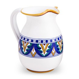 Bordato Pitcher, 1 qt, ceramics, pottery, italian design, majolica, handmade, handcrafted, handpainted, home decor, kitchen art, home goods, deruta, majolica, Artisan, treasures, traditional art, modern art, gift ideas, style, SF, shop small business, artists, shop online, landmark store, legacy, one of a kind, limited edition, gift guide, gift shop, retail shop, decorations, shopping, italy, home staging, home decorating, home interiors