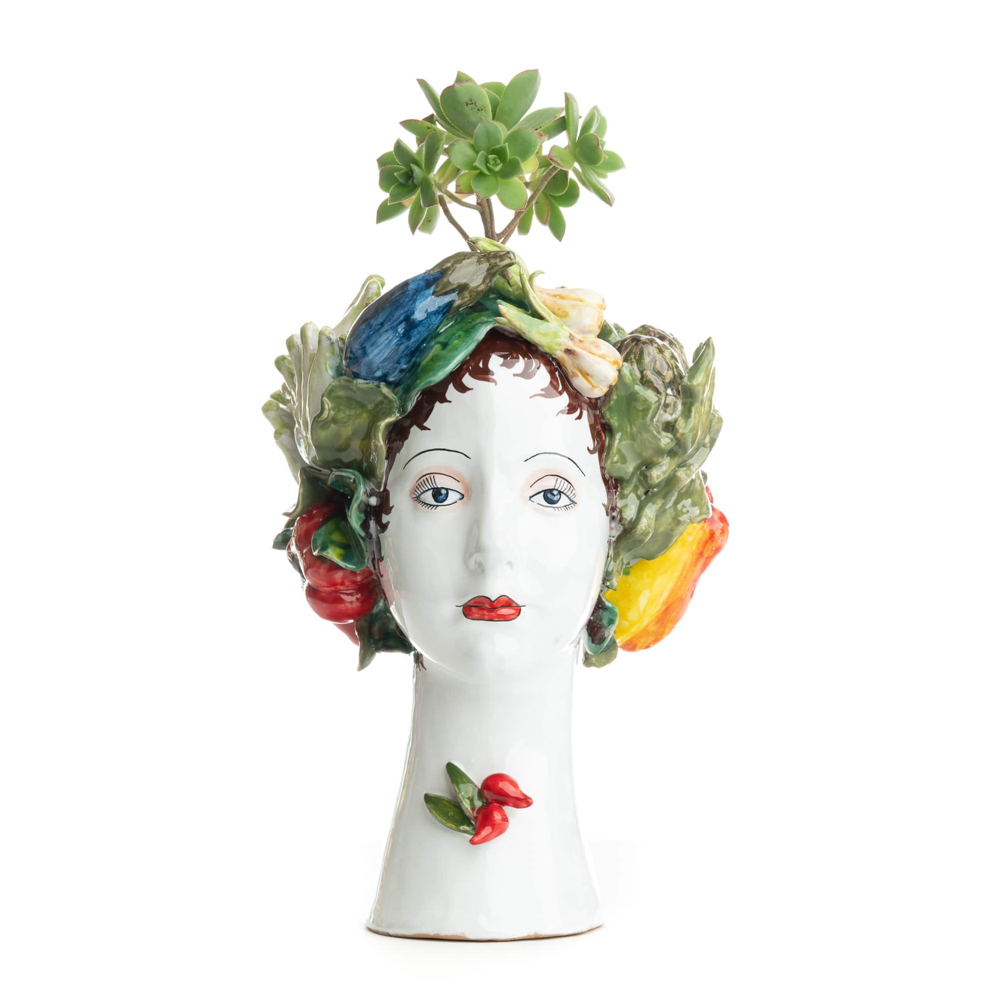 Ceramiche D'arte Dolfi Sculpture with Vegetables, ceramics, pottery, italian design, majolica, handmade, handcrafted, handpainted, home decor, kitchen art, home goods, deruta, majolica, Artisan, treasures, traditional art, modern art, gift ideas, style, SF, shop small business, artists, shop online, landmark store, legacy, one of a kind, limited edition, gift guide, gift shop, retail shop, decorations, shopping, italy, home staging, home decorating, home interiors
