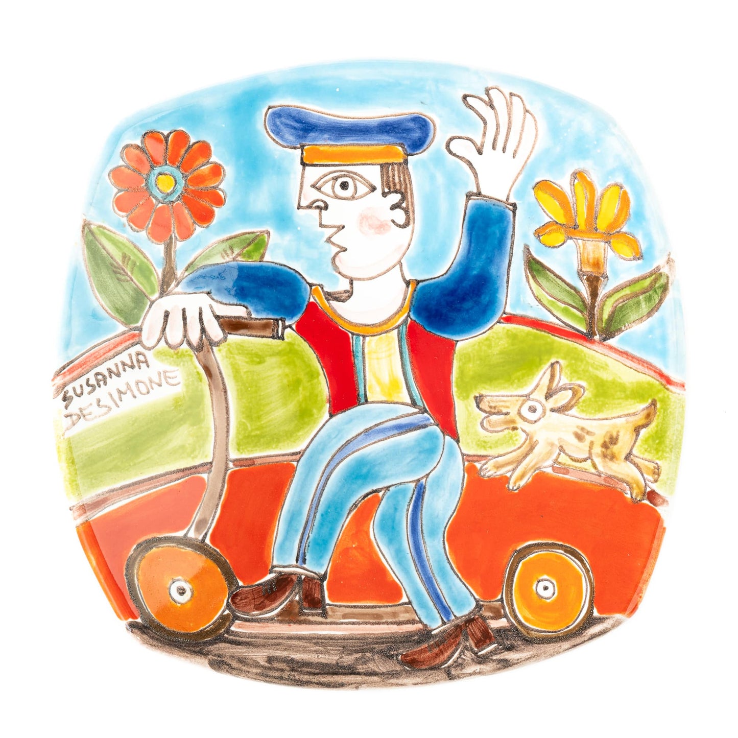 Scooter Rounded Square Appetizer Plate