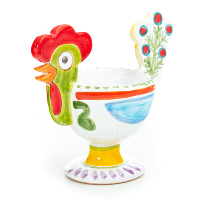 Mini Rooster Cachepot, ceramics, pottery, italian design, majolica, handmade, handcrafted, handpainted, home decor, kitchen art, home goods, deruta, majolica, Artisan, treasures, traditional art, modern art, gift ideas, style, SF, shop small business, artists, shop online, landmark store, legacy, one of a kind, limited edition, gift guide, gift shop, retail shop, decorations, shopping, italy, home staging, home decorating, home interiors