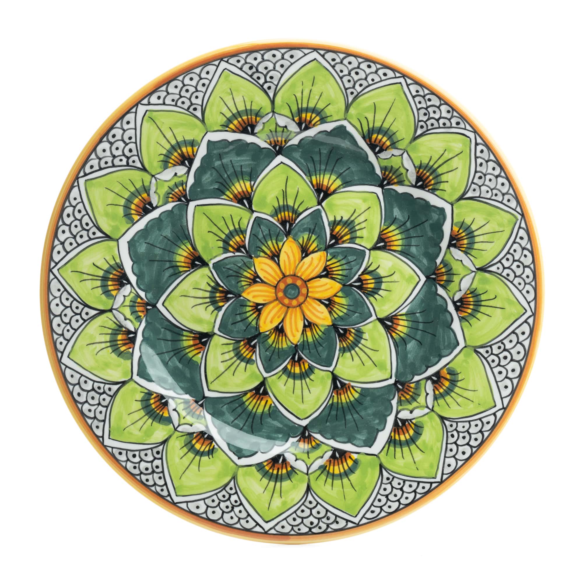 Geribi Peacock Design (PG14):  Salad Plate - Full Design