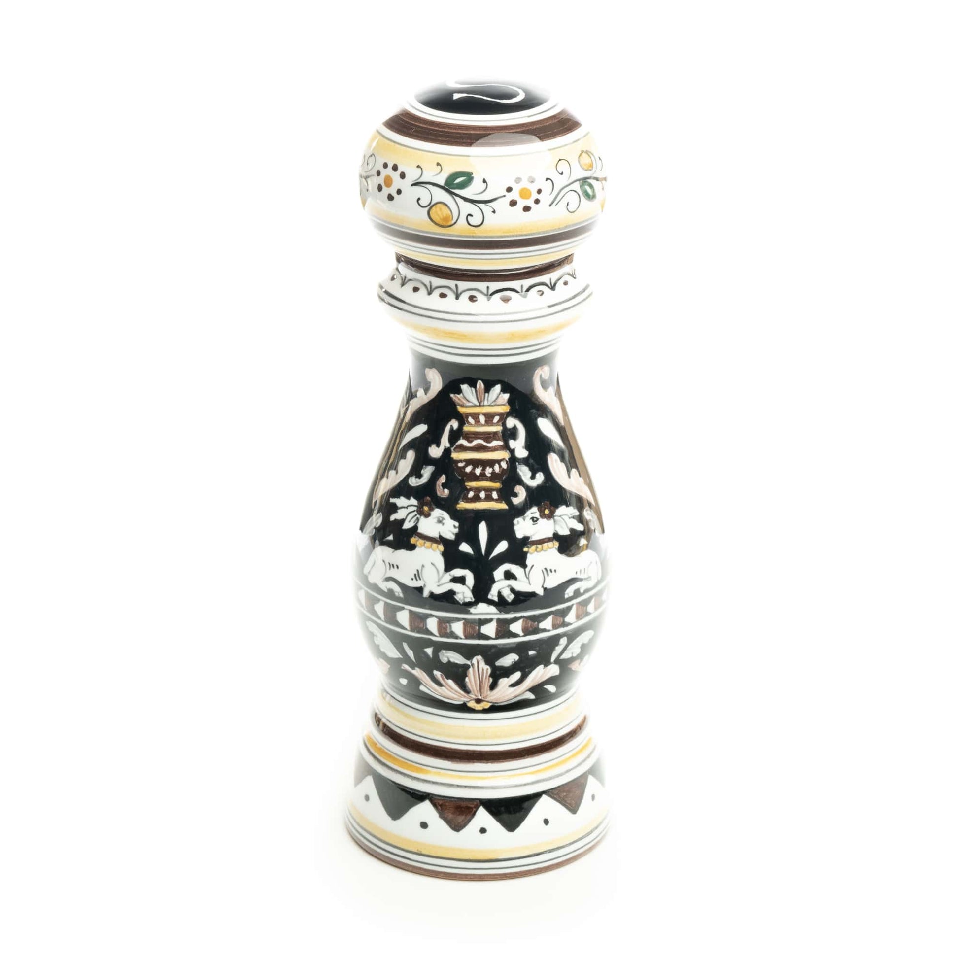 Siena - Salt Grinder, ceramics, pottery, italian design, majolica, handmade, handcrafted, handpainted, home decor, kitchen art, home goods, deruta, majolica, Artisan, treasures, traditional art, modern art, gift ideas, style, SF, shop small business, artists, shop online, landmark store, legacy, one of a kind, limited edition, gift guide, gift shop, retail shop, decorations, shopping, italy, home staging, home decorating, home interiors