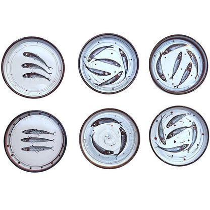 Vignoli Modern Italian Tray 5 Fishes Circle, Vignoli, ceramics, pottery, italian design, majolica, handmade, handcrafted, handpainted, home decor, kitchen art, home goods, deruta, majolica, Artisan, treasures, traditional art, modern art, gift ideas, style, SF, shop small business, artists, shop online, landmark store, legacy, one of a kind, limited edition, gift guide, gift shop, retail shop, decorations, shopping, italy, home staging, home decorating, home interiors, home decor ideas