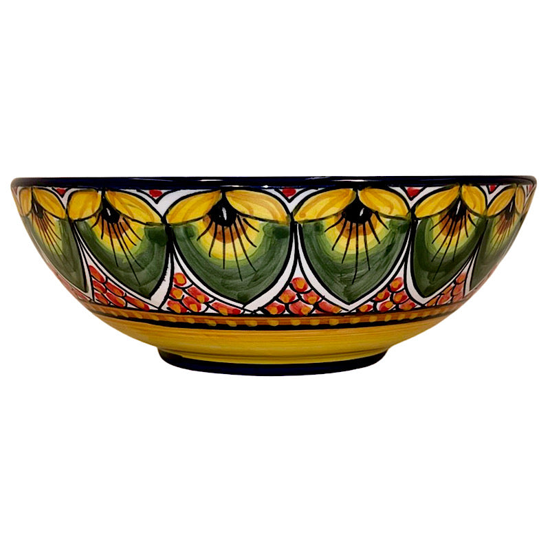 Geribi Poke Bowl (PG03) Red & Green Peacock Design, ceramics, pottery, italian design, majolica, handmade, handcrafted, handpainted, home decor, kitchen art, home goods, deruta, majolica, Artisan, treasures, traditional art, modern art, gift ideas, style, SF, shop small business, artists, shop online, landmark store, legacy, one of a kind, limited edition, gift guide, gift shop, retail shop, decorations, shopping, italy, home staging, home decorating, home interiors