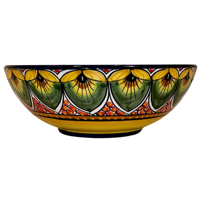 Geribi Poke Bowl (PG03) Red & Green Peacock Design, ceramics, pottery, italian design, majolica, handmade, handcrafted, handpainted, home decor, kitchen art, home goods, deruta, majolica, Artisan, treasures, traditional art, modern art, gift ideas, style, SF, shop small business, artists, shop online, landmark store, legacy, one of a kind, limited edition, gift guide, gift shop, retail shop, decorations, shopping, italy, home staging, home decorating, home interiors