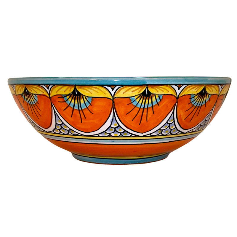 Geribi Peacock Design (PG11): Poke Bowl  (Burnt Orange)