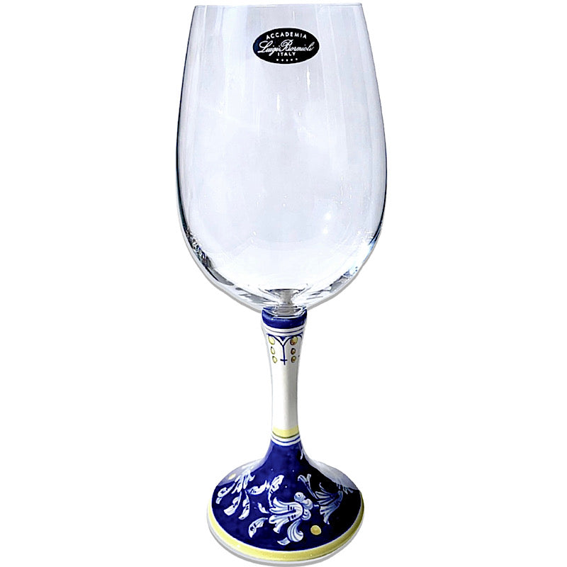 Antico Deruta - Barolo Riserva Wine Glass, ceramics, pottery, italian design, majolica, handmade, handcrafted, handpainted, home decor, kitchen art, home goods, deruta, majolica, Artisan, treasures, traditional art, modern art, gift ideas, style, SF, shop small business, artists, shop online, landmark store, legacy, one of a kind, limited edition, gift guide, gift shop, retail shop, decorations, shopping, italy, home staging, home decorating, home interiors