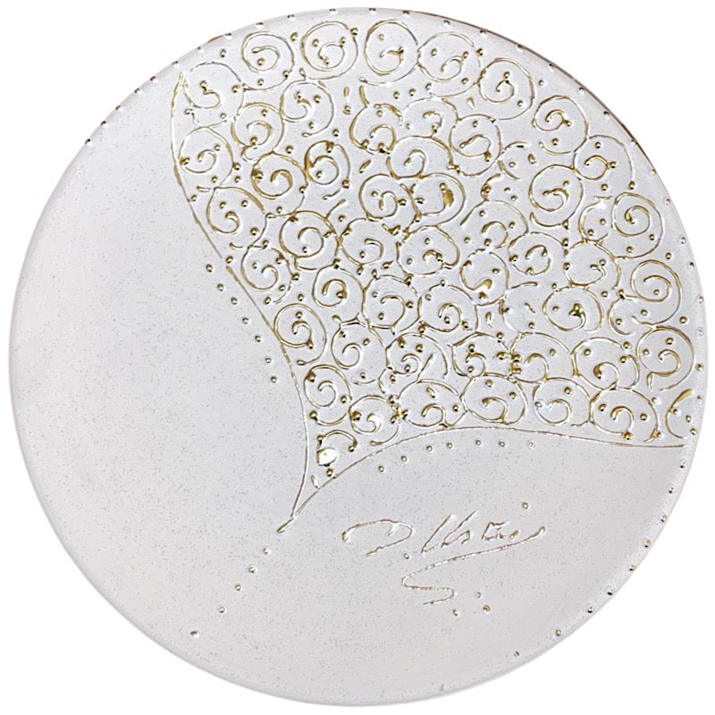 Doriana Usai 24 Karat Gold Drops Wall Plate Large, ceramics, pottery, italian design, majolica, handmade, handcrafted, handpainted, gold, 24 karat, home decor, kitchen art, home goods, deruta, majolica, Artisan, treasures, traditional art, modern art, gift ideas, style, san francisco, shop small business, artists, shop online, landmark store, legacy, one of a kind, limited edition, gift guide, gift shop, retail shop, decorations, shopping, italy, home staging, home decorating, home interiors