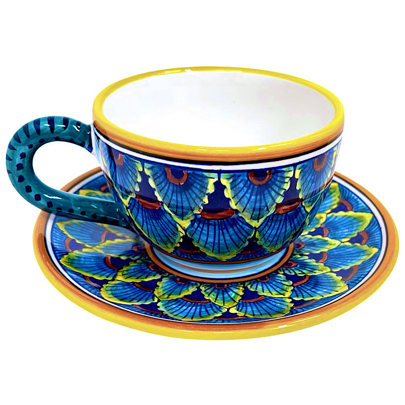 Eugenio Latte Cup B-61, ceramics, pottery, italian design, majolica, handmade, handcrafted, handpainted, home decor, kitchen art, home goods, deruta, majolica, Artisan, treasures, traditional art, modern art, gift ideas, style, SF, shop small business, artists, shop online, landmark store, legacy, one of a kind, limited edition, gift guide, gift shop, retail shop, decorations, shopping, italy, home staging, home decorating, home interiors