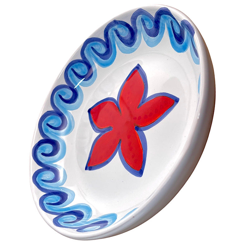 Blue Wave Pasta Bowl, ceramics, pottery, italian design, majolica, handmade, handcrafted, handpainted, home decor, kitchen art, home goods, deruta, majolica, Artisan, treasures, traditional art, modern art, gift ideas, style, SF, shop small business, artists, shop online, landmark store, legacy, one of a kind, limited edition, gift guide, gift shop, retail shop, decorations, shopping, italy, home staging, home decorating, home interiors