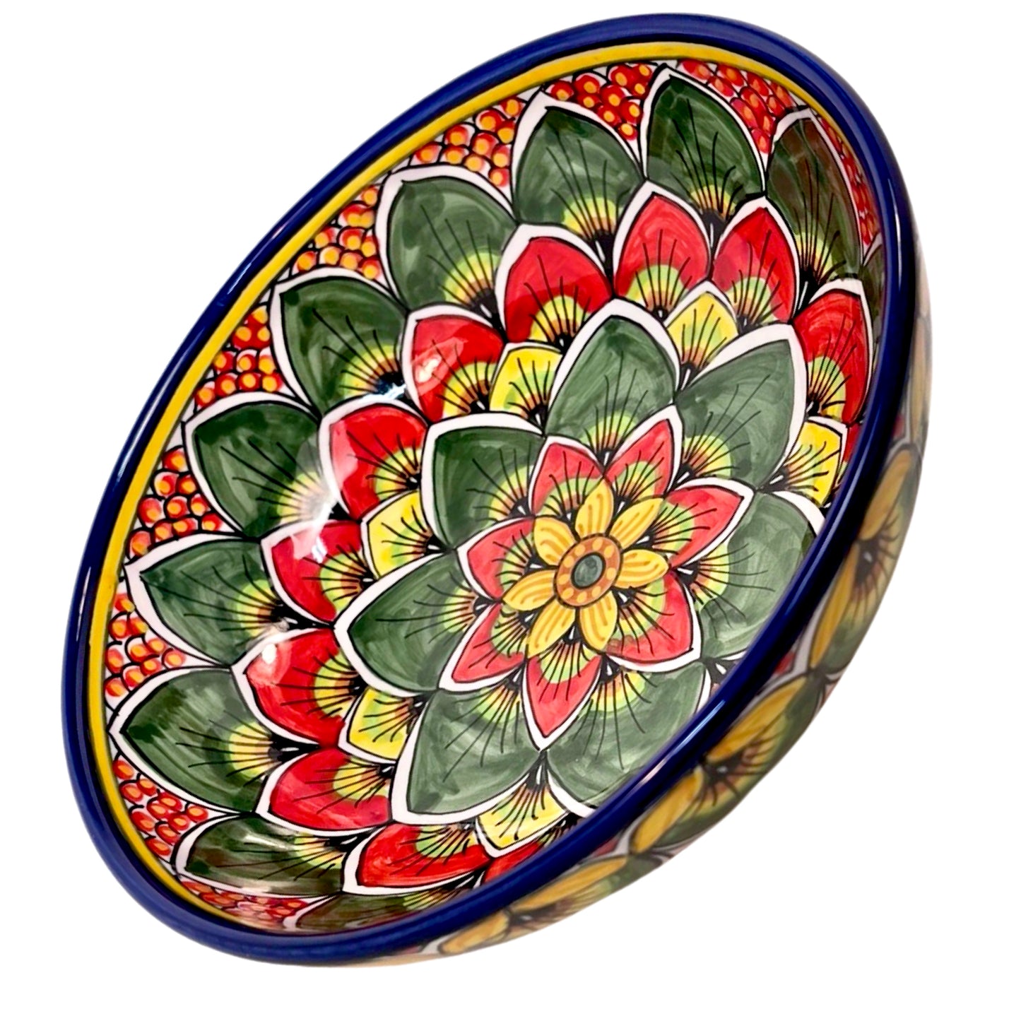 Geribi Poke Bowl (PG03) Red & Green Peacock Design, ceramics, pottery, italian design, majolica, handmade, handcrafted, handpainted, home decor, kitchen art, home goods, deruta, majolica, Artisan, treasures, traditional art, modern art, gift ideas, style, SF, shop small business, artists, shop online, landmark store, legacy, one of a kind, limited edition, gift guide, gift shop, retail shop, decorations, shopping, italy, home staging, home decorating, home interiors