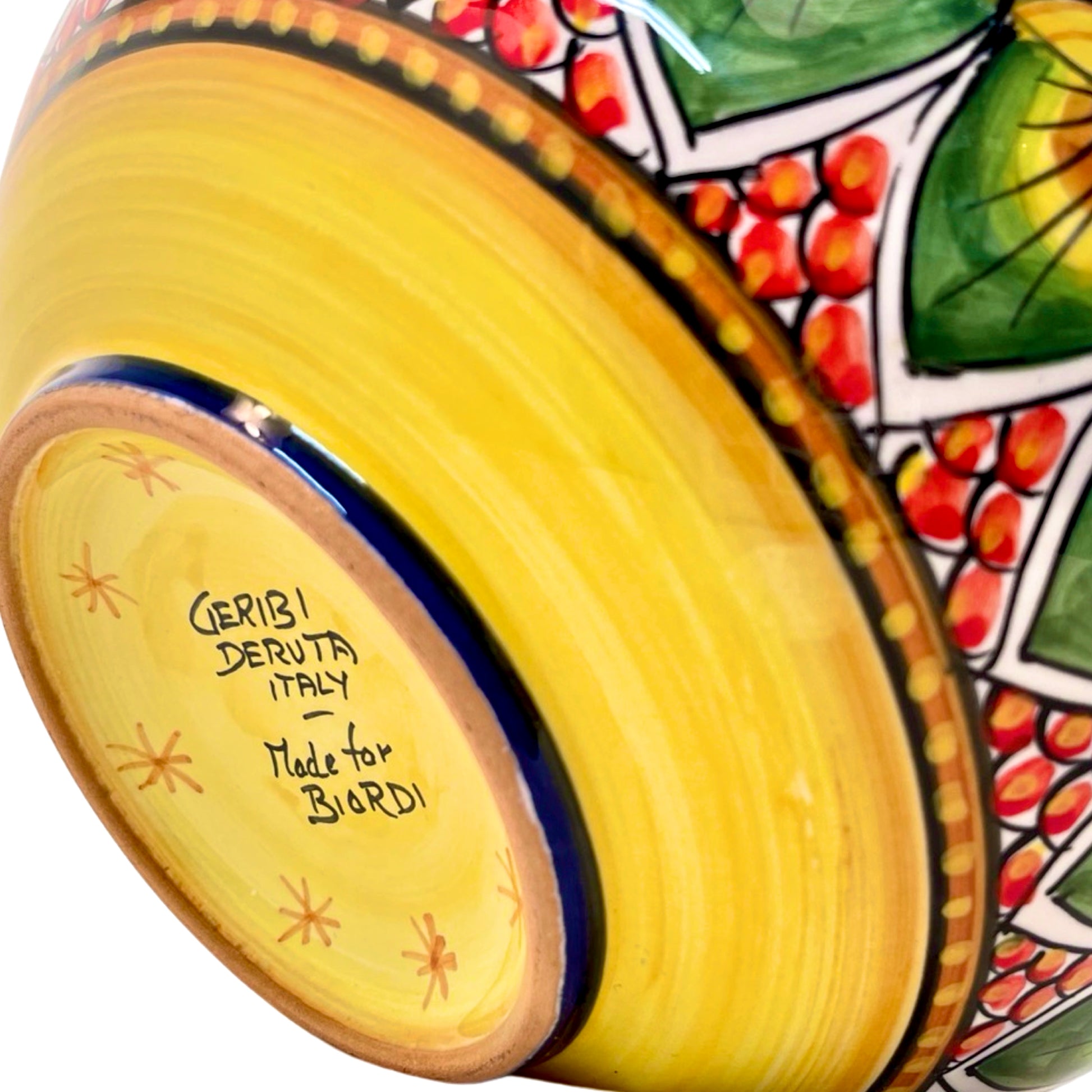 Geribi Poke Bowl (PG03) Red & Green Peacock Design, ceramics, pottery, italian design, majolica, handmade, handcrafted, handpainted, home decor, kitchen art, home goods, deruta, majolica, Artisan, treasures, traditional art, modern art, gift ideas, style, SF, shop small business, artists, shop online, landmark store, legacy, one of a kind, limited edition, gift guide, gift shop, retail shop, decorations, shopping, italy, home staging, home decorating, home interiors