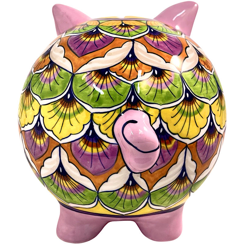 Lavender Medium Piggy Bank, ceramics, pottery, italian design, majolica, handmade, handcrafted, handpainted, home decor, kitchen art, home goods, deruta, majolica, Artisan, treasures, traditional art, modern art, gift ideas, style, SF, shop small business, artists, shop online, landmark store, legacy, one of a kind, limited edition, gift guide, gift shop, retail shop, decorations, shopping, italy, home staging, home decorating, home interiors