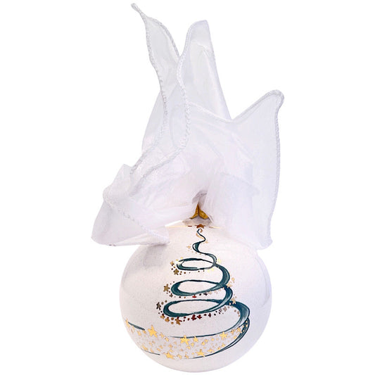 Personalized Tree Ornament w/ 24 Karat Gold, ceramics, pottery, italian design, majolica, handmade, handcrafted, handpainted, home decor, kitchen art, home goods, deruta, majolica, Artisan, treasures, traditional art, modern art, gift ideas, style, SF, shop small business, artists, shop online, landmark store, legacy, one of a kind, limited edition, gift guide, gift shop, retail shop, decorations, shopping, italy, home staging, home decorating, home interiors