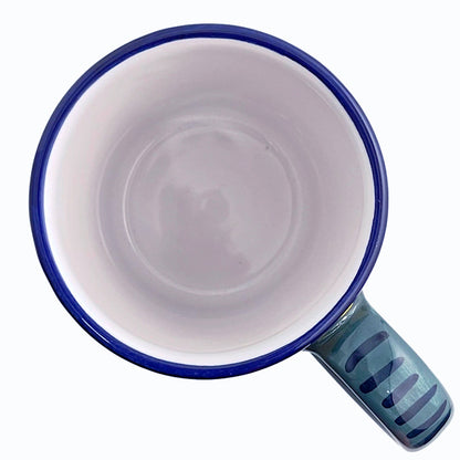 Geribi Peacock Design Large Mug - (PG09) Blues