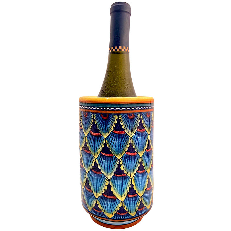 Wine Chiller, Collectible Majolica B-61, ceramics, pottery, italian design, majolica, handmade, handcrafted, handpainted, home decor, kitchen art, home goods, deruta, majolica, Artisan, treasures, traditional art, modern art, gift ideas, style, SF, shop small business, artists, shop online, landmark store, legacy, one of a kind, limited edition, gift guide, gift shop, retail shop, decorations, shopping, italy, home staging, home decorating, home interiors
