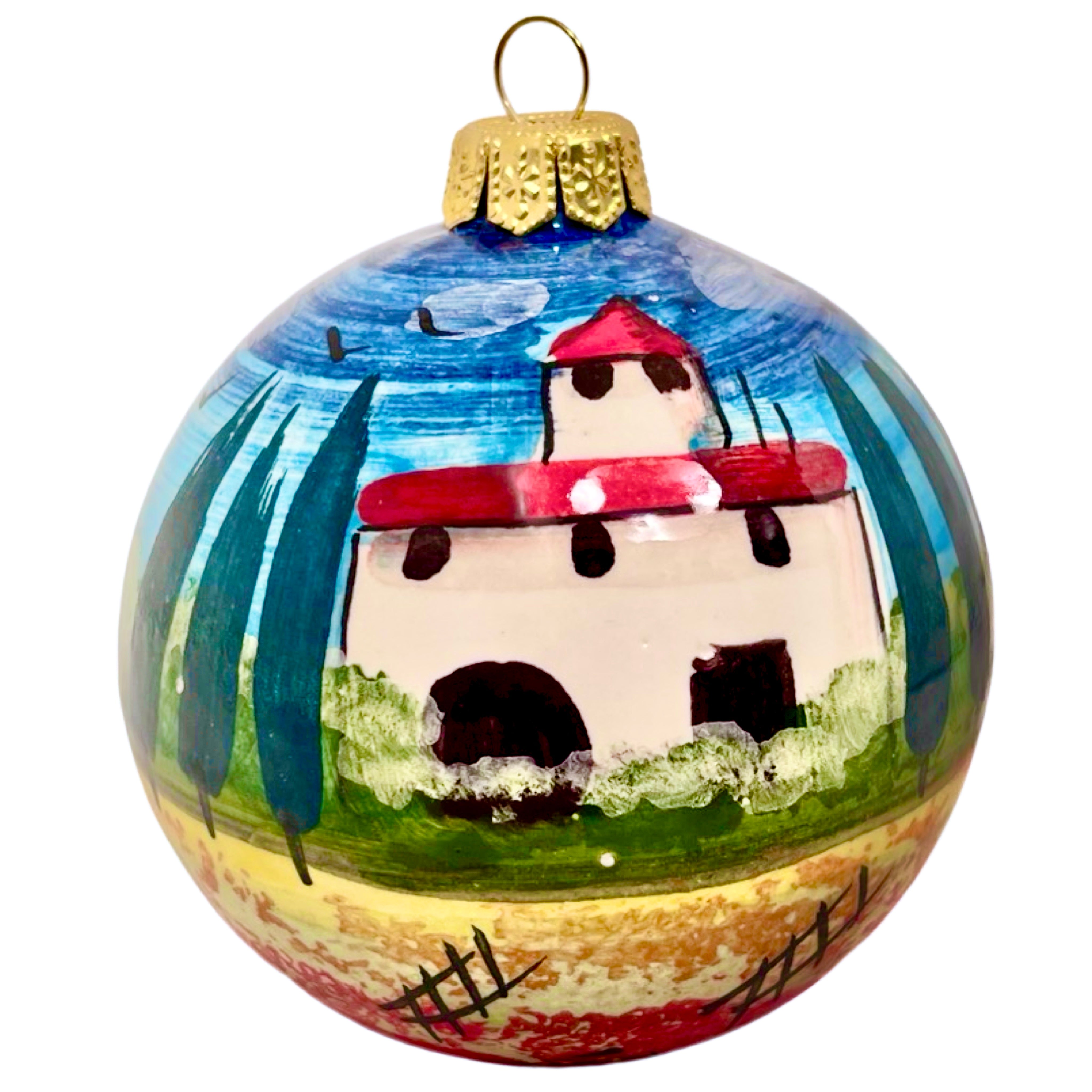 Tuscan Countryside Estate Ornament