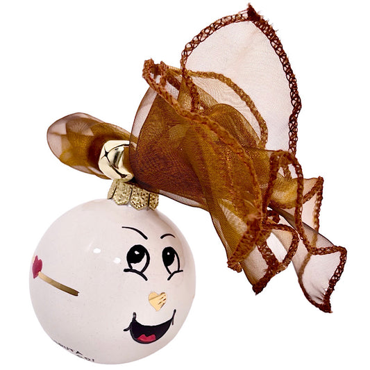 Sweet Baby Boy Ornament w/ 24 Karat Gold, ceramics, pottery, italian design, majolica, handmade, handcrafted, handpainted, home decor, kitchen art, home goods, deruta, majolica, Artisan, treasures, traditional art, modern art, gift ideas, style, SF, shop small business, artists, shop online, landmark store, legacy, one of a kind, limited edition, gift guide, gift shop, retail shop, decorations, shopping, italy, home staging, home decorating, home interiors