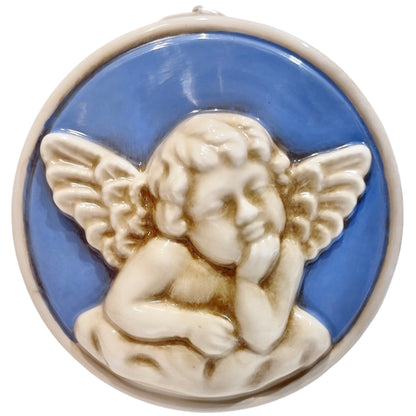 Della Robbia - small round: Angel in Cloud