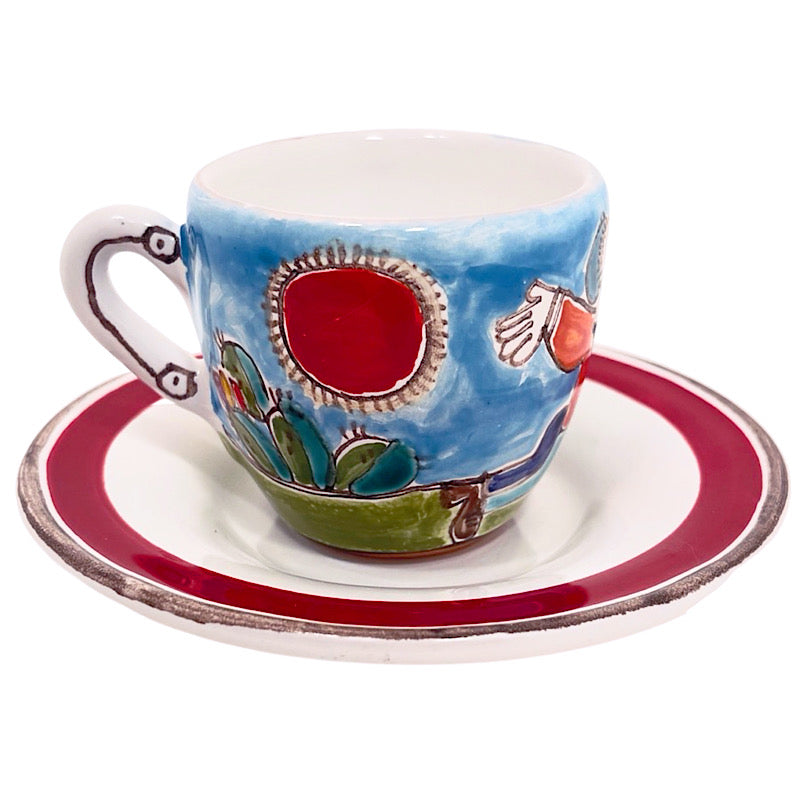 Ricco Deruta Deluxe: Espresso Cup and Saucer