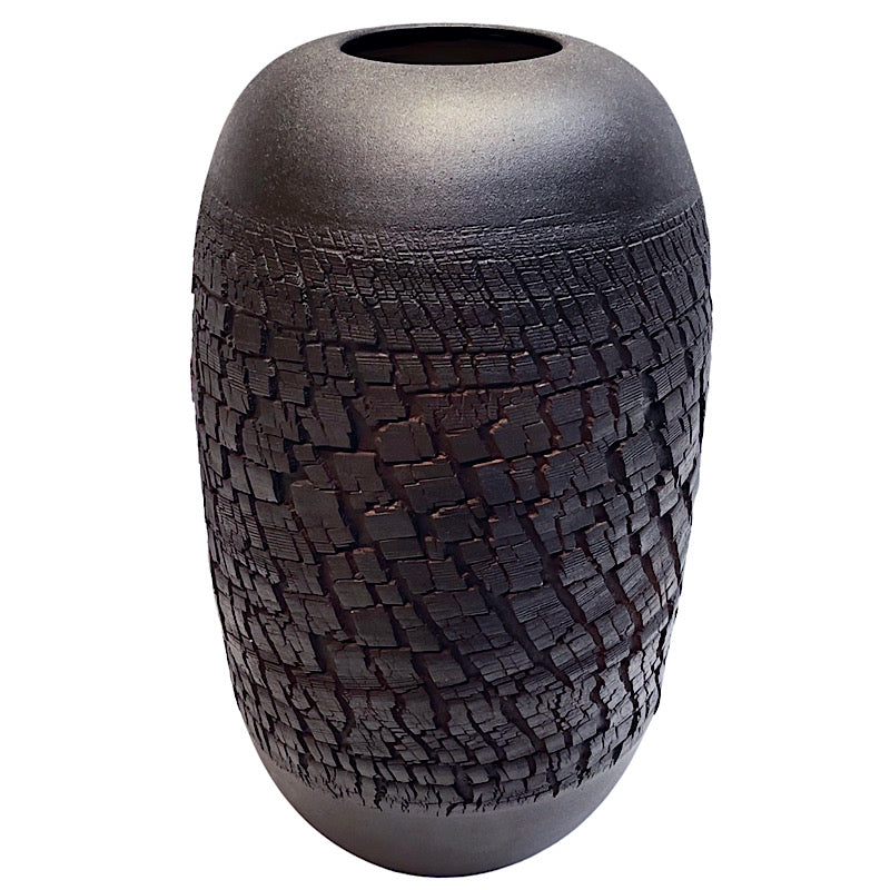 Black Terracotta Vase, Large Size, ceramics, pottery, italian design, majolica, handmade, handcrafted, handpainted, home decor, kitchen art, home goods, deruta, majolica, Artisan, treasures, traditional art, modern art, gift ideas, style, SF, shop small business, artists, shop online, landmark store, legacy, one of a kind, limited edition, gift guide, gift shop, retail shop, decorations, shopping, italy, home staging, home decorating, home interiors
