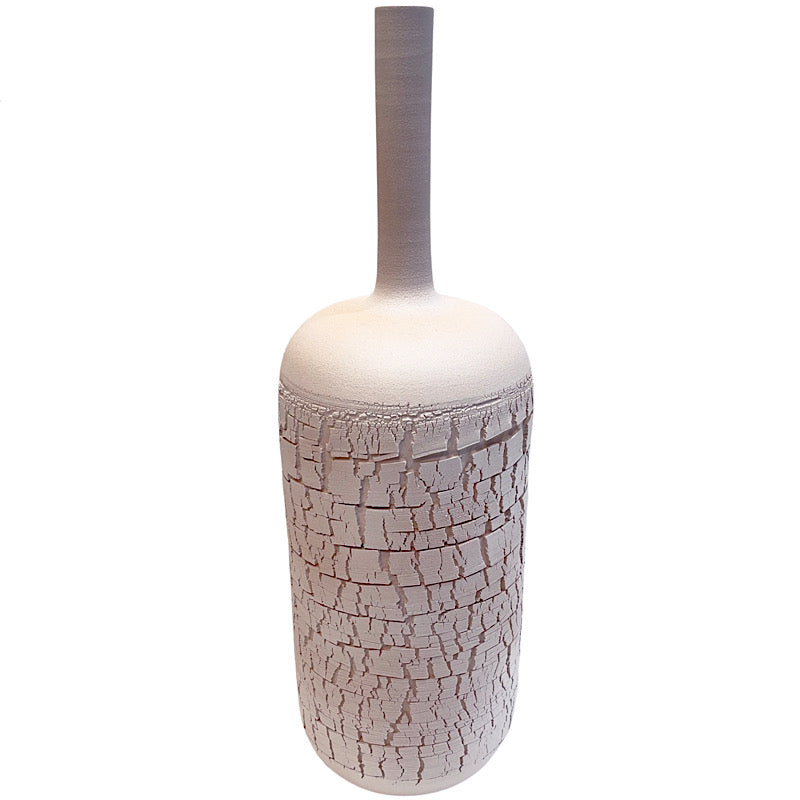 White Bottle Terracotta Vase, Large Size, ceramics, pottery, italian design, majolica, handmade, handcrafted, handpainted, home decor, kitchen art, home goods, deruta, majolica, Artisan, treasures, traditional art, modern art, gift ideas, style, SF, shop small business, artists, shop online, landmark store, legacy, one of a kind, limited edition, gift guide, gift shop, retail shop, decorations, shopping, italy, home staging, home decorating, home interiors