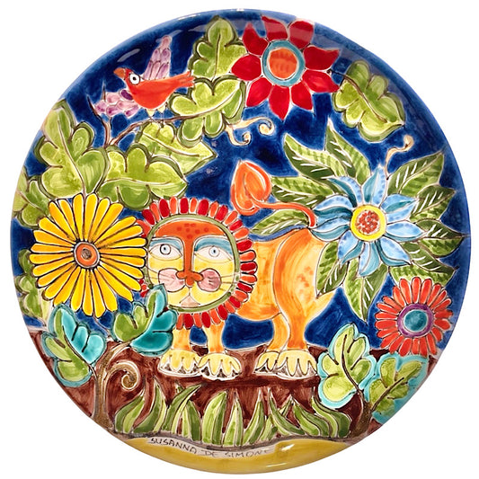 Lion in a Garden Plate