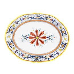 Ricco Deruta Oval Platter, 15" L, ceramics, pottery, italian design, majolica, handmade, handcrafted, handpainted, home decor, kitchen art, home goods, deruta, majolica, Artisan, treasures, traditional art, modern art, gift ideas, style, SF, shop small business, artists, shop online, landmark store, legacy, one of a kind, limited edition, gift guide, gift shop, retail shop, decorations, shopping, italy, home staging, home decorating, home interiors