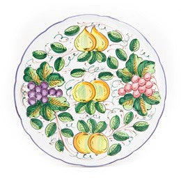 Frutta Plate - Cake, ceramics, pottery, italian design, majolica, handmade, handcrafted, handpainted, home decor, kitchen art, home goods, deruta, majolica, Artisan, treasures, traditional art, modern art, gift ideas, style, SF, shop small business, artists, shop online, landmark store, legacy, one of a kind, limited edition, gift guide, gift shop, retail shop, decorations, shopping, italy, home staging, home decorating, home interiors