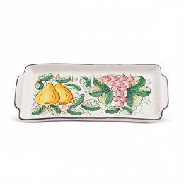 Frutta Rectangular Tray, Small Size, ceramics, pottery, italian design, majolica, handmade, handcrafted, handpainted, home decor, kitchen art, home goods, deruta, majolica, Artisan, treasures, traditional art, modern art, gift ideas, style, SF, shop small business, artists, shop online, landmark store, legacy, one of a kind, limited edition, gift guide, gift shop, retail shop, decorations, shopping, italy, home staging, home decorating, home interiors