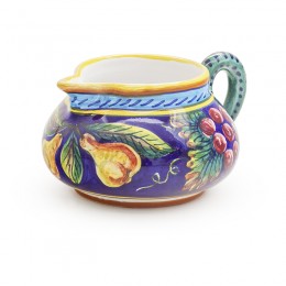 Collectible Majolica B-57 Creamer, ceramics, pottery, italian design, majolica, handmade, handcrafted, handpainted, home decor, kitchen art, home goods, deruta, majolica, Artisan, treasures, traditional art, modern art, gift ideas, style, SF, shop small business, artists, shop online, landmark store, legacy, one of a kind, limited edition, gift guide, gift shop, retail shop, decorations, shopping, italy, home staging, home decorating, home interiors