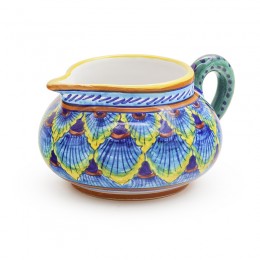 Collectible Majolica B-61 Creamer, ceramics, pottery, italian design, majolica, handmade, handcrafted, handpainted, home decor, kitchen art, home goods, deruta, majolica, Artisan, treasures, traditional art, modern art, gift ideas, style, SF, shop small business, artists, shop online, landmark store, legacy, one of a kind, limited edition, gift guide, gift shop, retail shop, decorations, shopping, italy, home staging, home decorating, home interiors